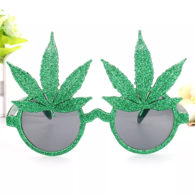 occhiali da sole in plastica decorazione foglie divertenti occhiali da vista gallina notte costume puntello festa D_