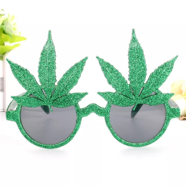 occhiali da sole in plastica decorazione foglie divertenti occhiali da vista gallina notte costume puntello DB