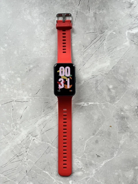 HUAWEI WATCH FIT Orange Fitness Tracker with Extra Strap Boxed