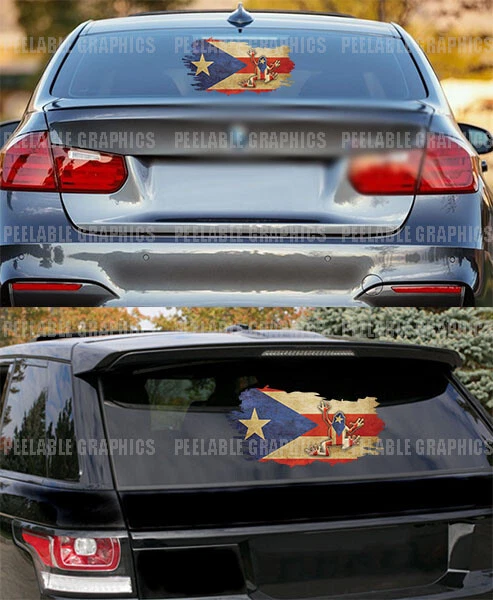 Car Decals Puerto Rico Flag & Coqui Frog Decal - Patriotic Vinyl Sticker For Car, Laptop, Truck Coqui Frog Puerto Rico Sticker - Foto 3