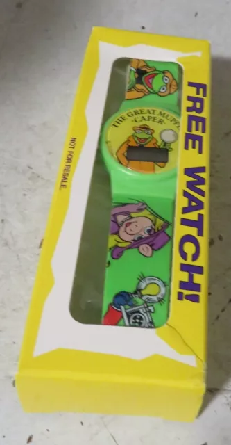 The Great Muppet Caper Promotional Digital Watch New In Box Kermit Green Promo