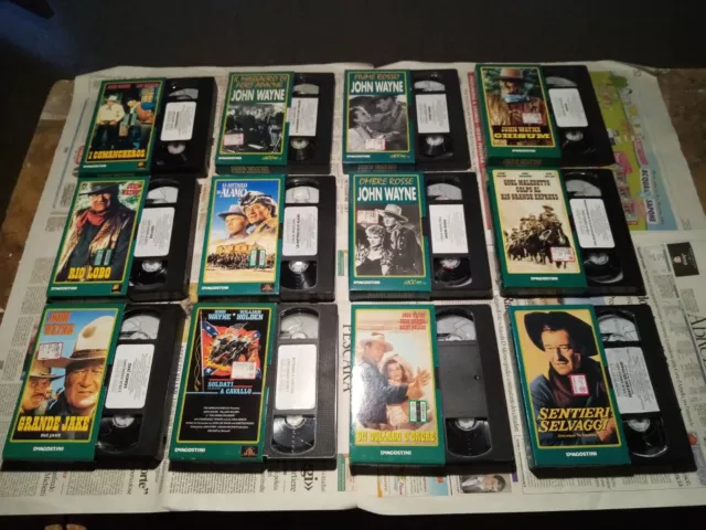 VHS John Wayne (12) Videocassette per visione / collezione serie DeAgostini 1998