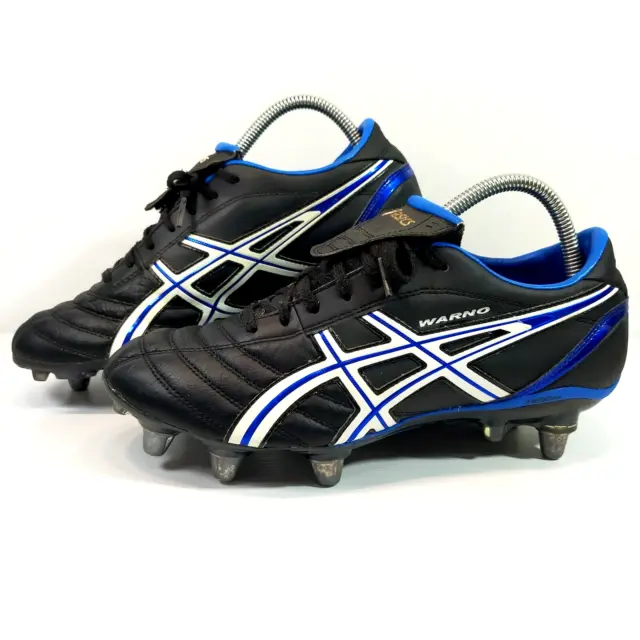 Asics Lethal Warno Black Blue White Football Boots Pre-Owned Men's US Size 9