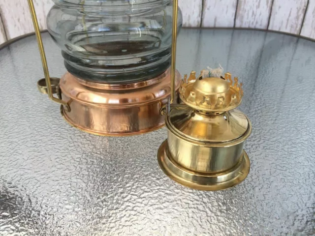 Brass & Copper Anchor Oil Lamp  Nautical Maritime Ship Lantern Boat Light Lamp 3
