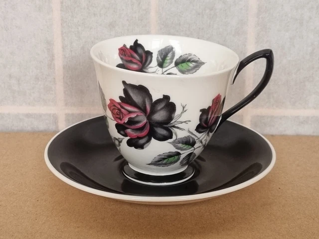 Royal Albert Masquerade Cup And Black Saucer 2