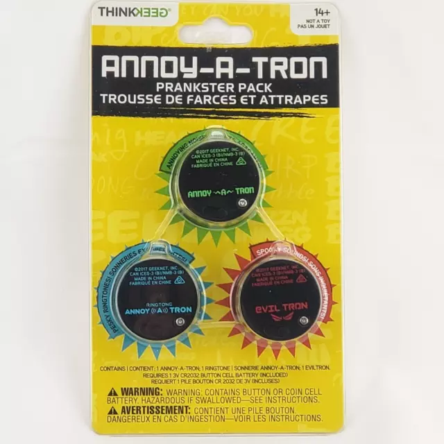 THINKGEEK ANNOY-A-TRON PRANKSTER 3 New, + 1 Single* (4 total) circa 2017  pack $79.97 - PicClick