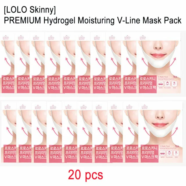 [LOLO Skinny] pack de masque hydratant hydrogel premium v-Line 5,10,20 pièces