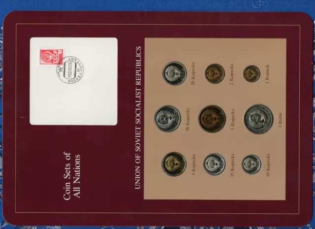 Coin Sets of All Nations USSR Russia w/card 1976-1979 10,50 Kopeck 1976 UNC