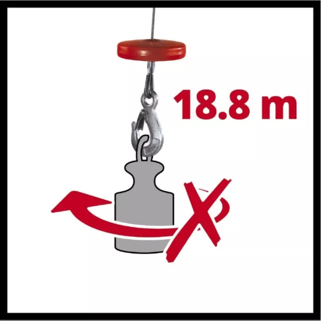 EINHELL 500 kg Elektro Seilhebezug TC-EH 1000 | 1.600 Watt 3