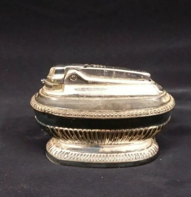 Vintage Ronson Queen Anne Silver Plated Table Lighter 1