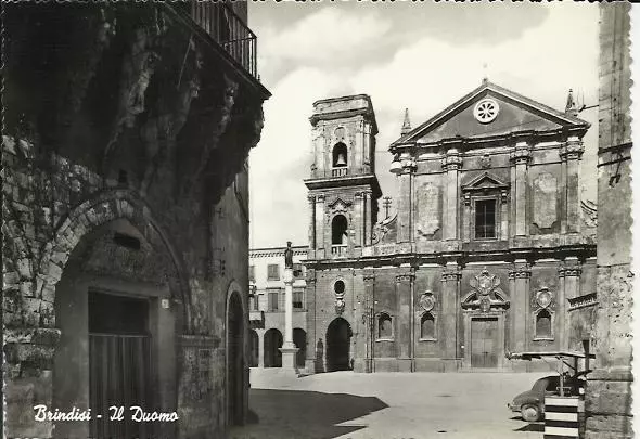 vecchia e bella cartolina di brindisi IL DUOMO