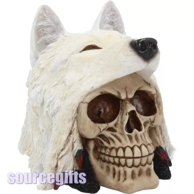 New Night Wolf Skull Wolf Ornament Figurine Gothic Nemesis Now U3534