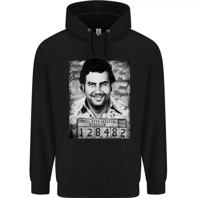 Pablo Escobar Mug Shot Mens 80% Cotton Hoodie