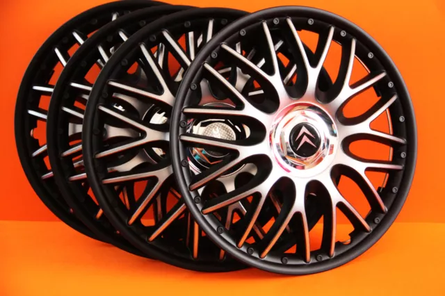 15" Citroen C3,C4,C5,Picasso,Berlingo..Wheel Trims / Covers, Hub Caps,black&silv