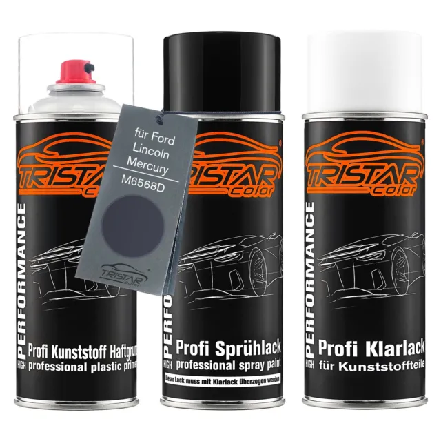 Autolack Spraydosen Set für Kunststoff für Ford Lincoln Mercury M6568D Amethyst