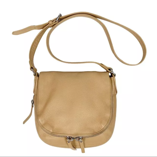 Vince Camuto Baily Nude Pebbled Leather Crossbody Bag