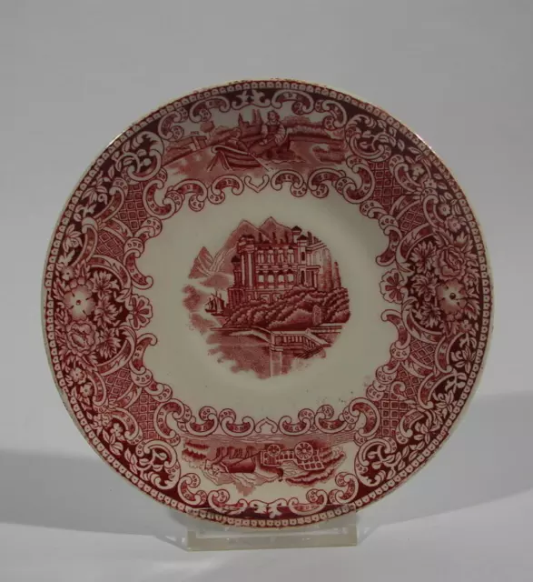 Regout & Co Castillo Rot Untertasse für Teetasse Dm 15,7 cm Keramik Maastricht