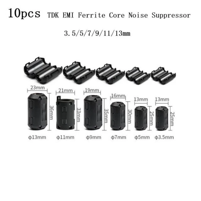 Ensemble de clips de câble TDK Ferrite Core pour une annulation de bruit supér