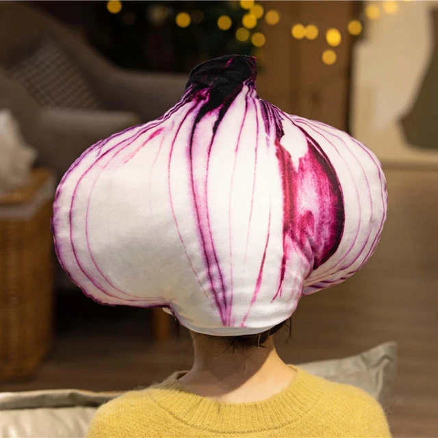 VEGETABLE PLUSH ONION Hat Fancy Dress Creative Costume Soft Winter