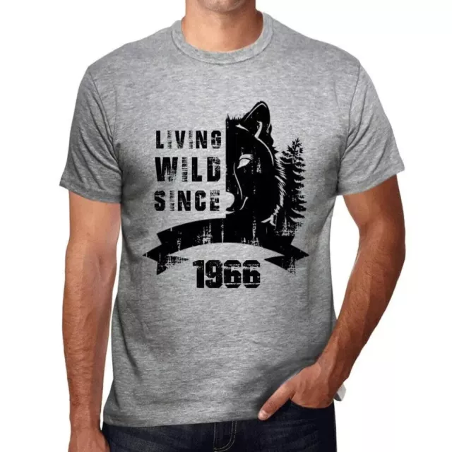 ULTRABASIC Homme Tee-Shirt Vivre À L'État Sauvage Depuis 1966 Living Wild Since