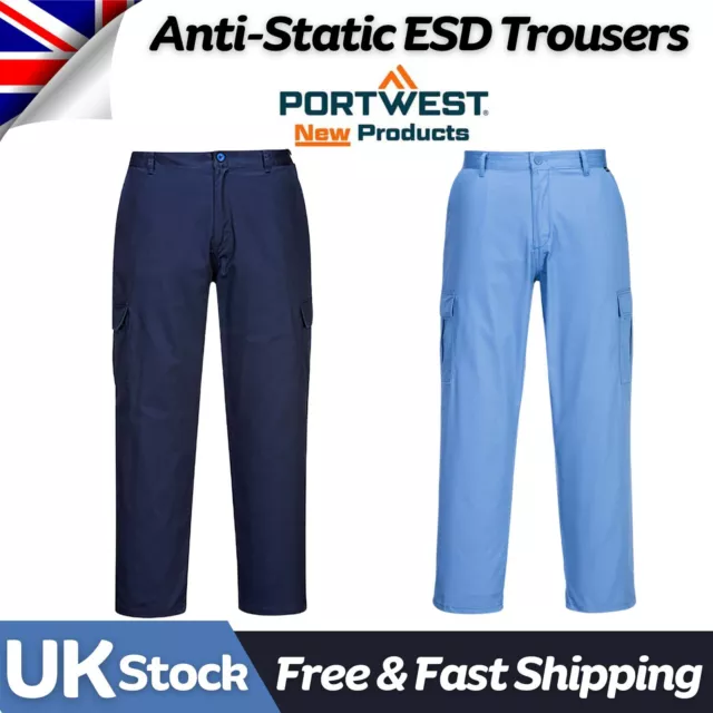 Portwest Anti-Static ESD Trouser Electrostatic Discharge Lab Electronic Workwear