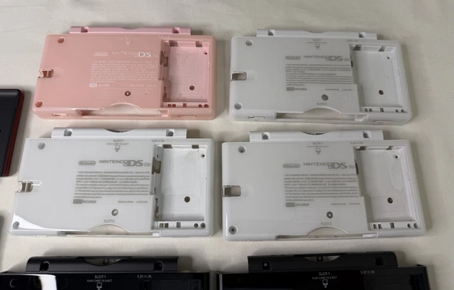 NINTENDO DS LITE Parts Back Covers Shells And Screen Black White Pink ...