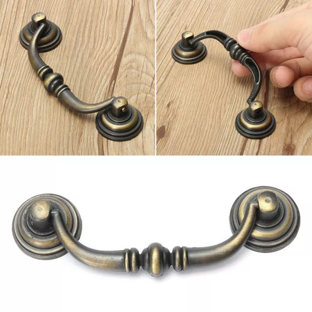 3.5" Dresser Pulls Drawer Bail Pull Cabinet Door Handle Drop Zinc Alloy x1 New