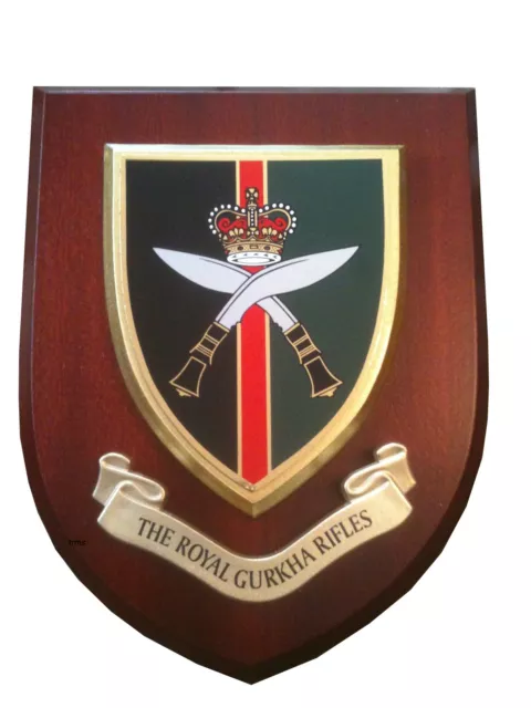 Royal Gurkha Rifles Military Shield Wall Plaque