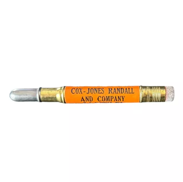 Vtg Cox-Jones Randall And Company LiveStock Bullet Pencil Omaha NE Advertising