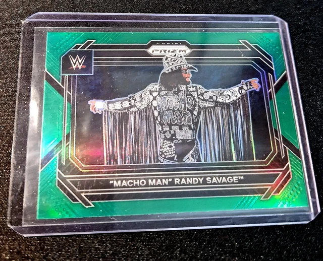 2023 #35 "Macho Man" Randy Savage Panini Prizm WWE Legends Green Prizm