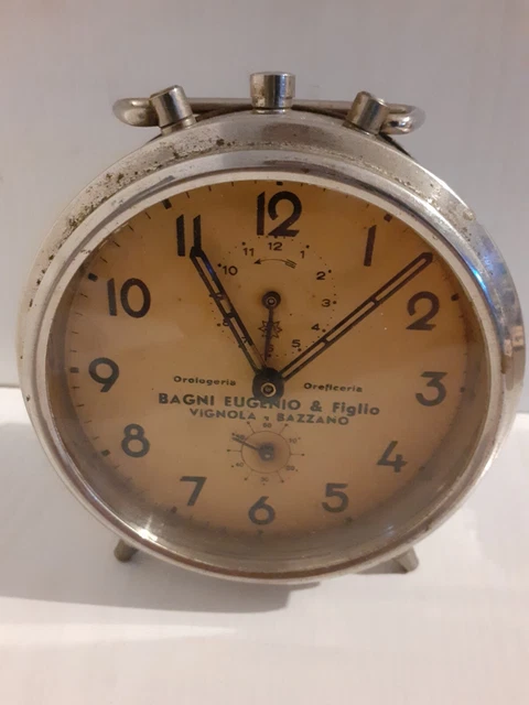 Sveglia pubblicitaria promozionale Bagni Eugenio vintage anni 30 / 40 no Veglia