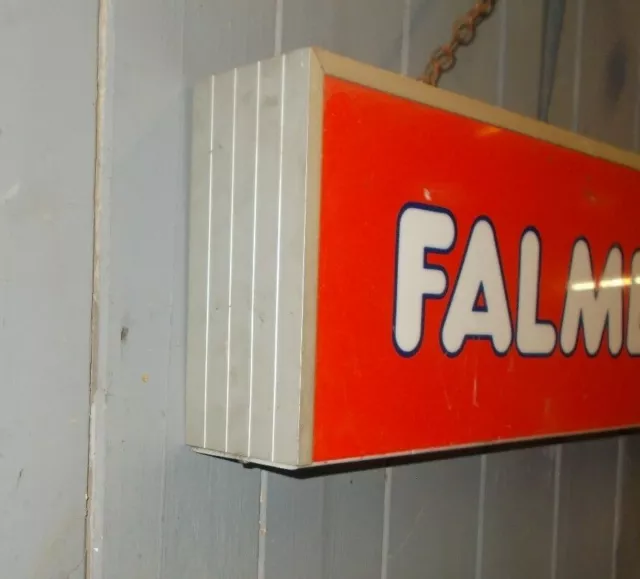 Vintage Retro Illuminated Falmers Jeans  Double sided Hanging Sign Shop Display 2