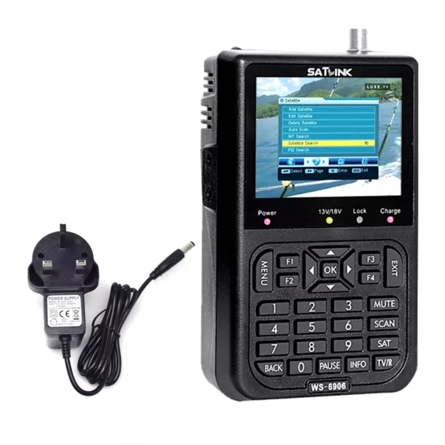 3.5" LCD Satlink WS-6906 DVB-S Digital Satellite Signal Finder SAT Meter Gift