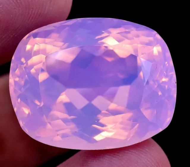 100% Natural Pink Opal 50 Ct Cushion Welo Australian Certified Loose Gemstone