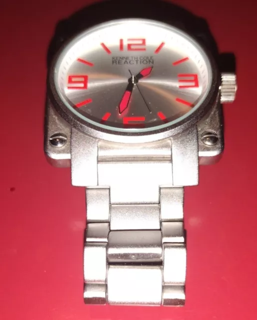 Kenneth Cole Watch Silver And Red