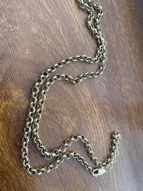 9ct gold belcher chain 18 inch.  10g