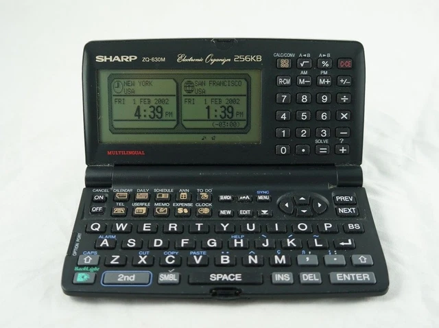 SHARP WIZARD 256KB Electronic Organizer Multilingual ZQ-630M
