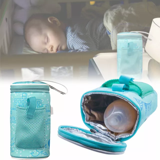 Baby Bottle Warmer Heater Feeding Travel USB Thermostat Bag Milk Pouch Portable