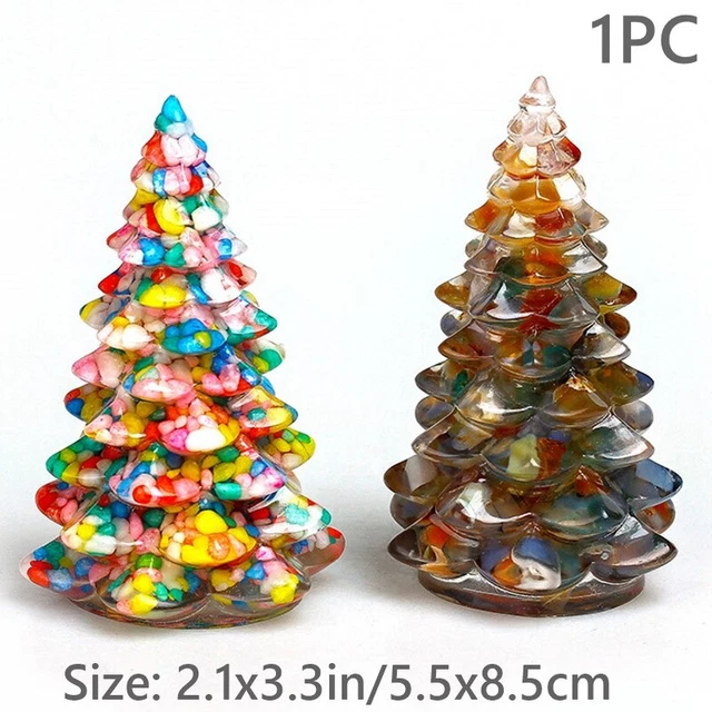 1 Stck. Mini Harz Weihnachtsbaum Ornament Skulptur Figur Basteln Geschenk süß
