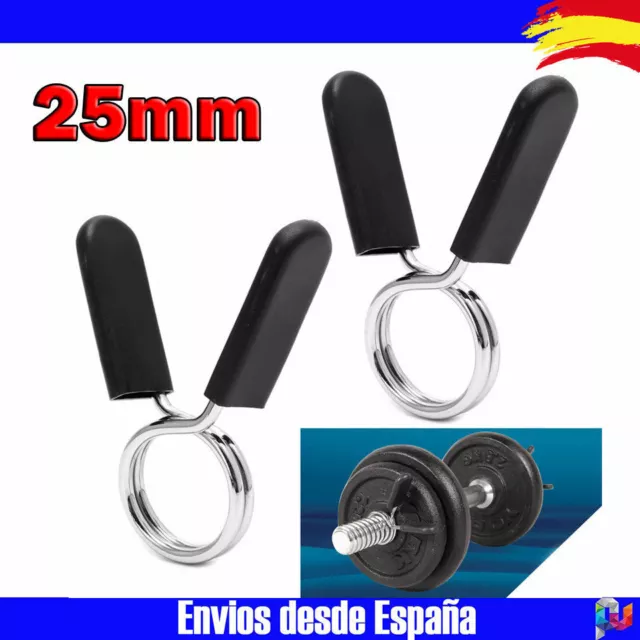 Abrazaderas pinzas para barra De Pesas Gym Gimnasio 25mm