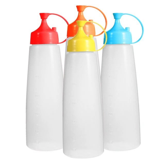 Mini contenedores de plástico transparentes botellas de plástico Pe