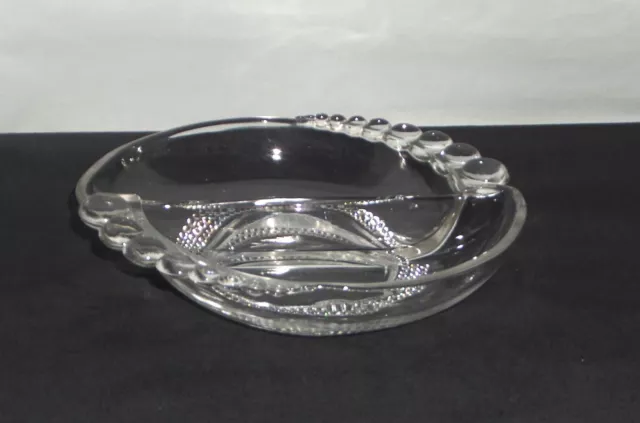 Duncan & Miller TEAR DROP CRYSTAL *7" 2 PART HANDLED RELISH*