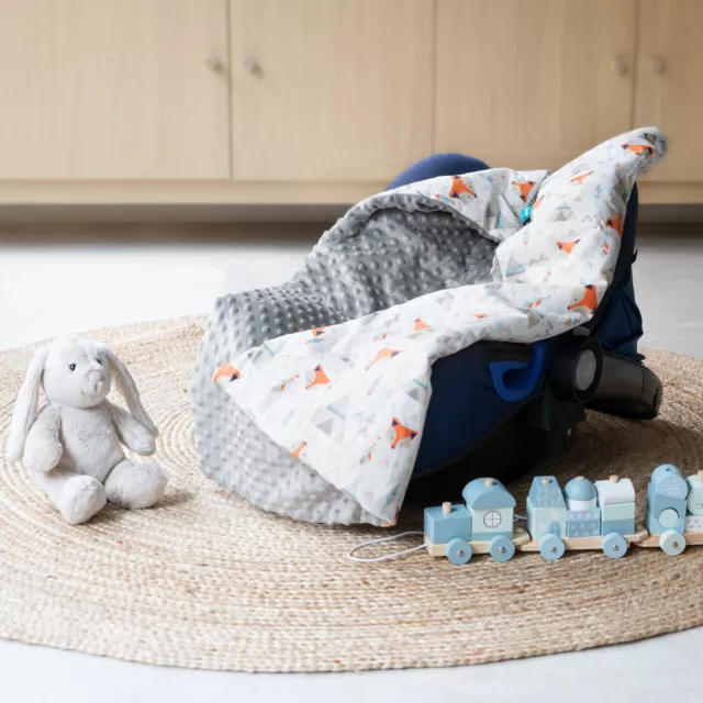 Manta de invierno para bebé recién nacido de algodón suave diseño de zorros 3