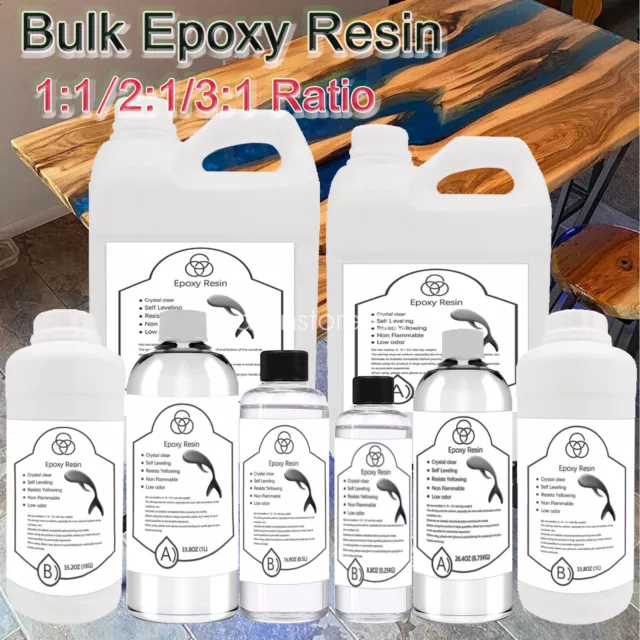 1:1/2:1/3:1Ratio Bulk Epoxy Resin Clear AB Glue DIY Casting Crafts Coating Resin