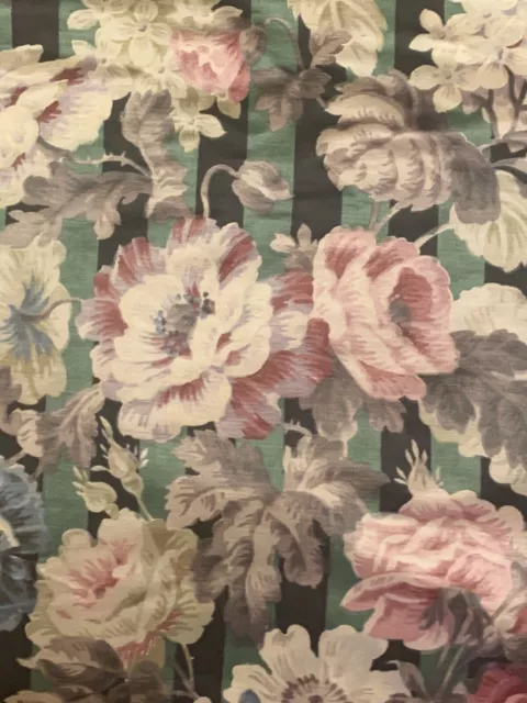 charming 1930s french Silk  striped floral fabric 1590 3