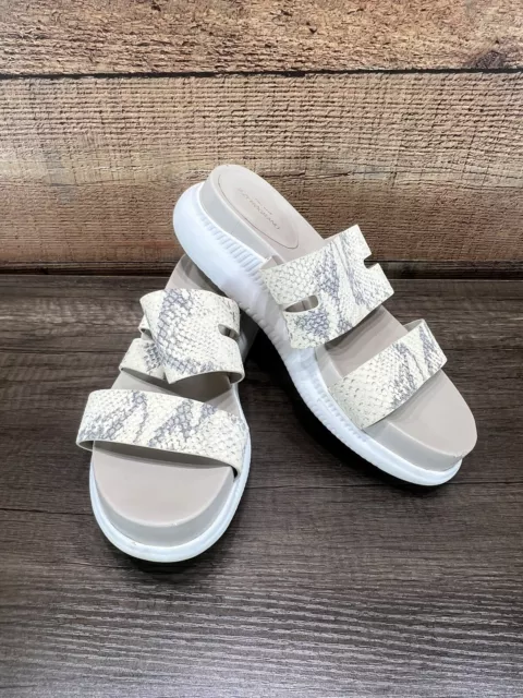 Cole Haan Sandals Slip On Shoes Womens 7 White Zero Grand Snake Platform