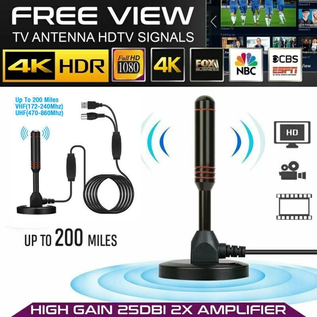 UK BEST PORTABLE TV Antenna Indoor Outdoor Digital HD Freeview Aerial