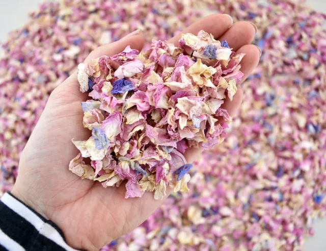 Natural Dried Natural Flower Real Petal Biodegradable Wedding Confetti 1L Pink