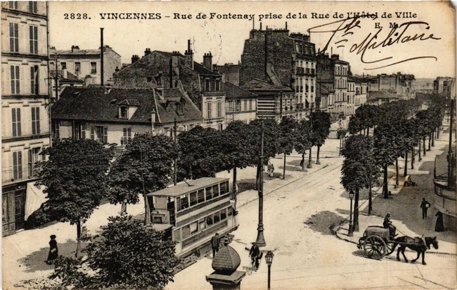 CPA AK VINCENNES Rue de FONTENAY taking from the Rue de l'Hotel de Ville (672347)