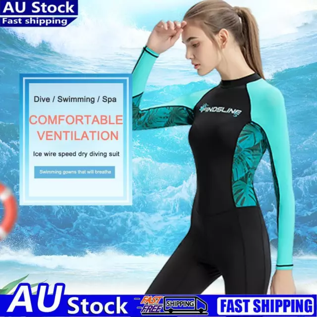 Full Body Wetsuit One-Piece Snorkeling Diving Suit for Women (Black M)